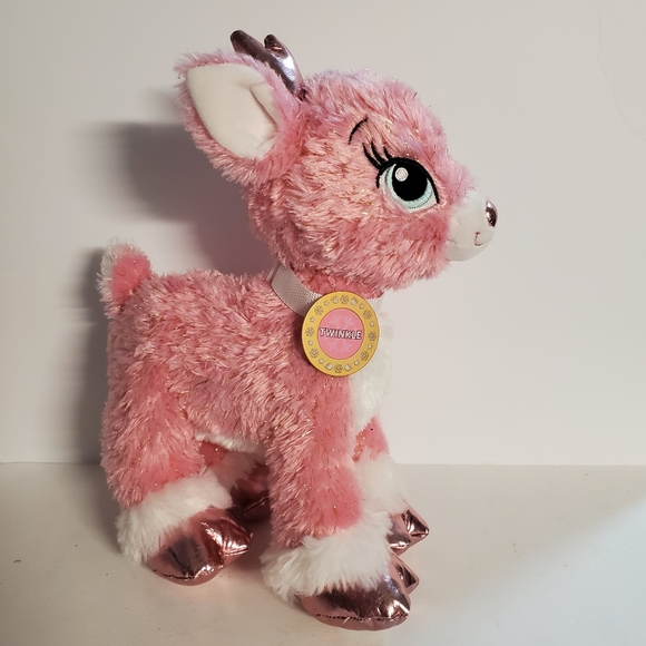 Build A Bear Workshop Twinkle Merry Mission Pets Reindeer Pink.  14" NWOT. - Picture 3 of 4